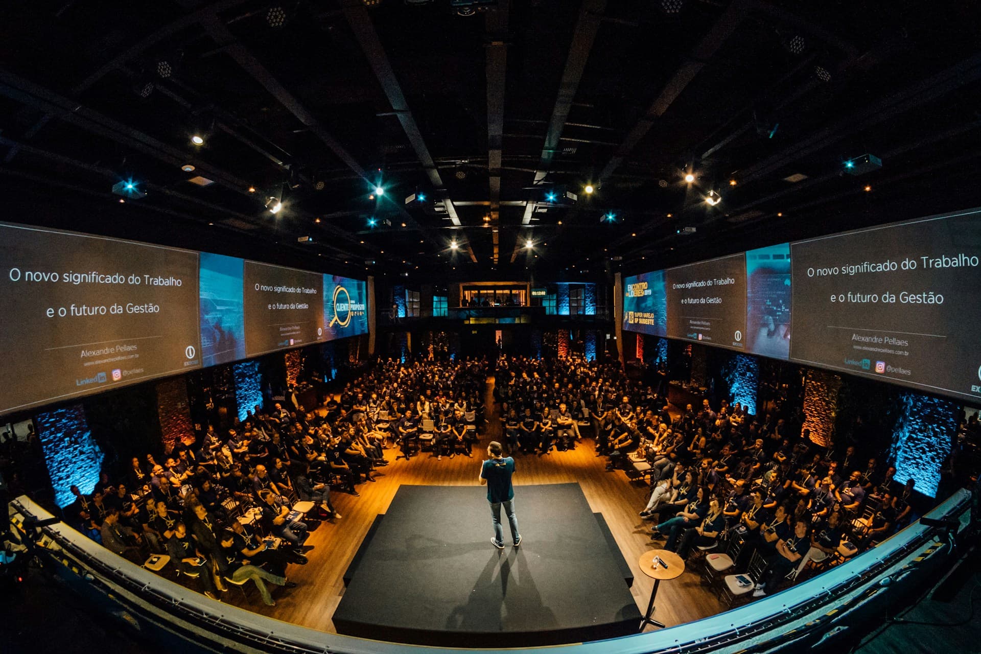 Conference event with large audience